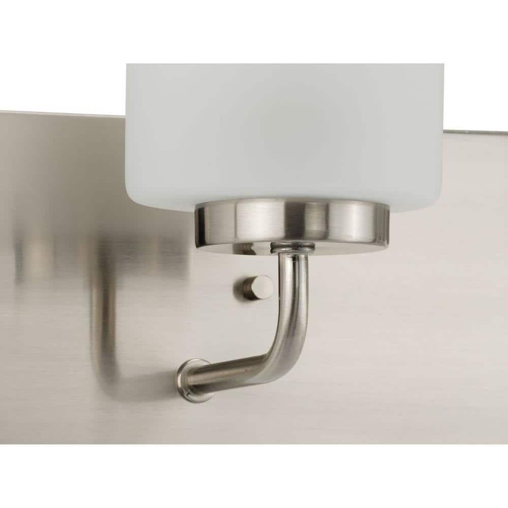 Merry Brushed Nickel 4-Light Etched Glass Bath Vanity