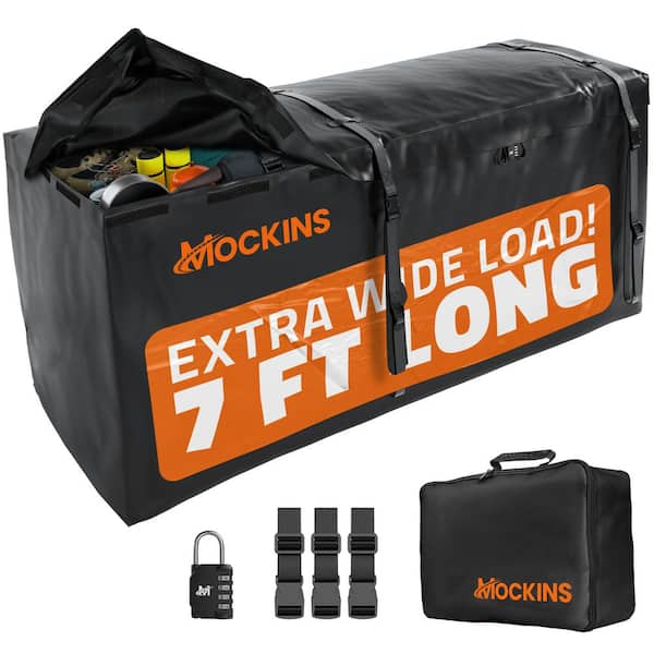 40 cu. ft. Waterproof Black Hitch Cargo Carrier Bag (84 in. x 24 in. x 34 in.) with 3 Buckle Straps, Lock and Carry Case