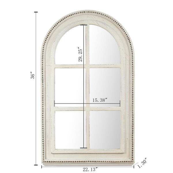 arched window frame white