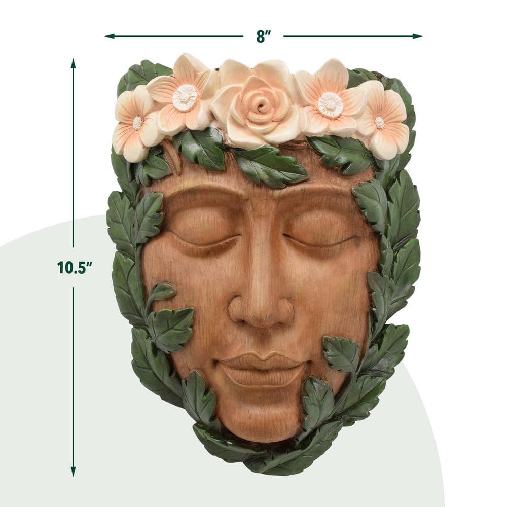 Willow 10.5 in. Brown Resin Floral Wall Planter