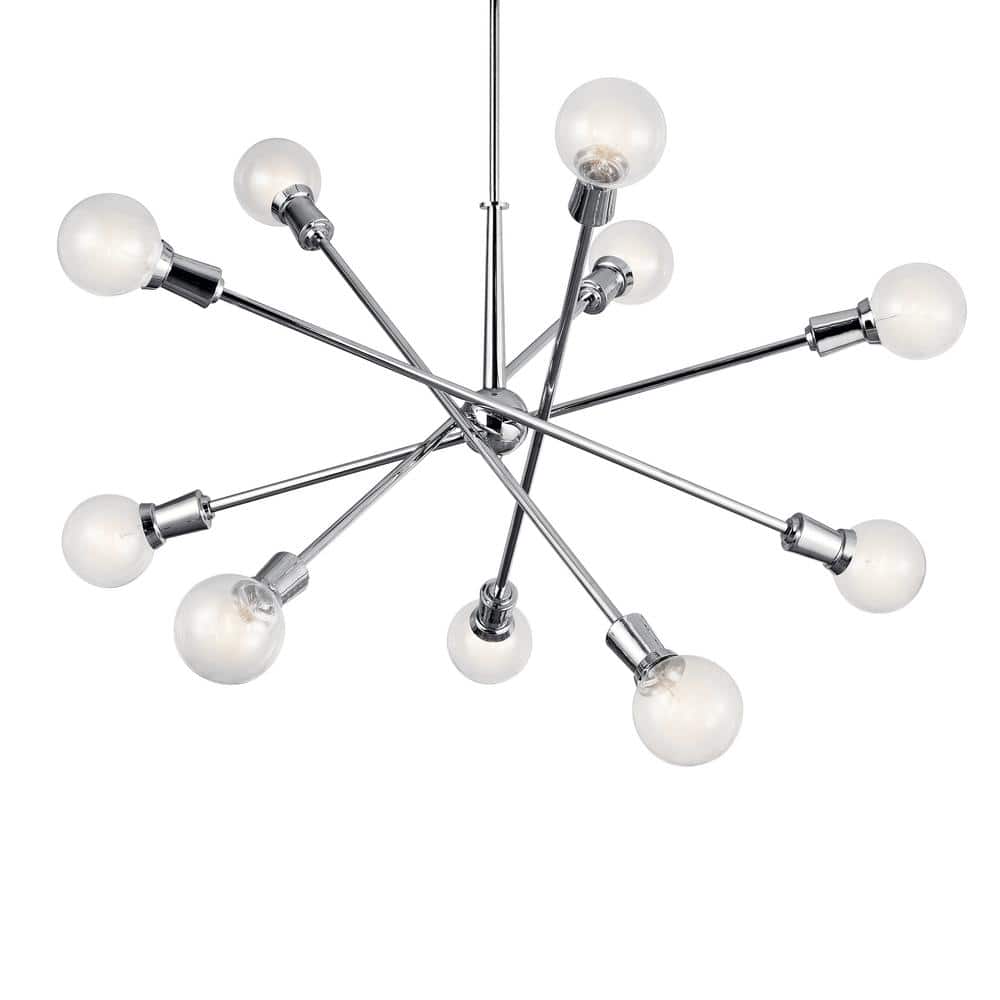 Armstrong Chrome 47" Sputnik Chandelier with Adjustable Arms