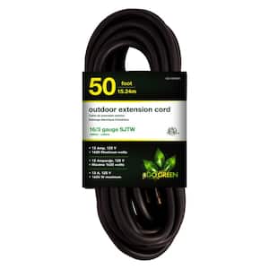 50 ft. 16/3 SJTW Outdoor Extension Cord - Black