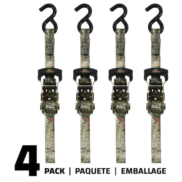 10 ft. x 1 in. Camouflage Ratchet Tie Down (4-Pack)