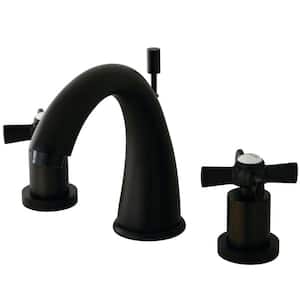 Millennium 8 in. Widespread 2-Handle Bathroom Faucets with Brass Pop-Up in Oil Rubbed Bronze