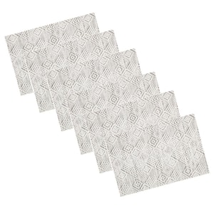 EveryTable 18 in. x 12 in. Coffee Diamondback PVC Placemat (Set of 6)