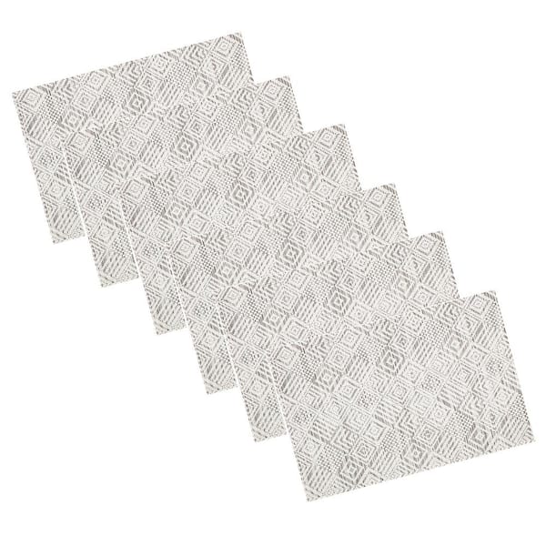 EveryTable 18 in. x 12 in. Coffee Diamondback PVC Placemat (Set of 6)