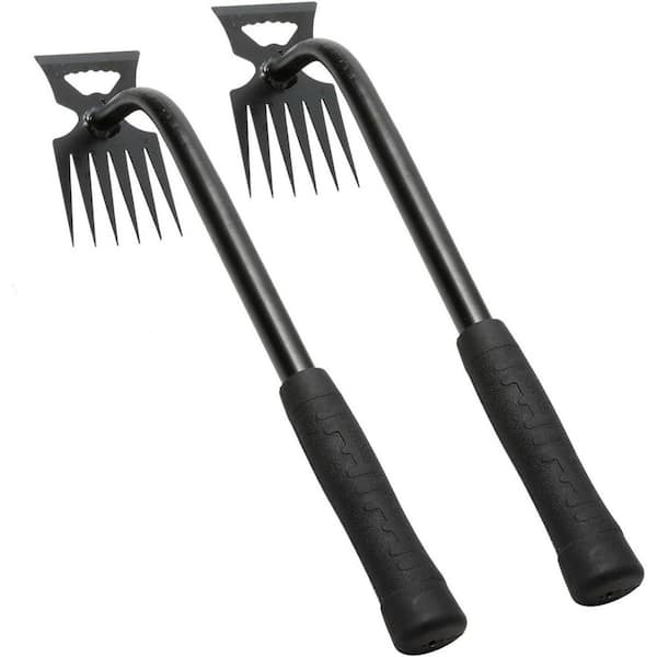 Gardening Hand Weeder Tools Durable Manganese Steel Uprooting Weeding Tool Multifunctional Weeders 6 Teethes, 2 Pack