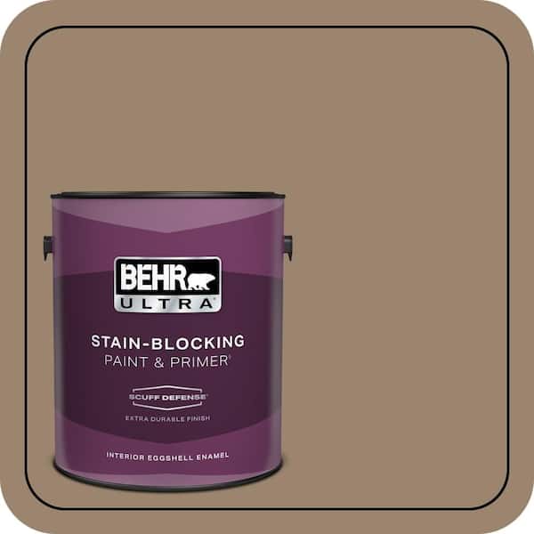 BEHR ULTRA 1 gal. #MQ2-48 Sturdy Brown Extra Durable Eggshell Enamel Interior Paint & Primer