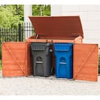 5 ft. 2 in. x 2 ft. 10 in. x 4 ft. Cypress Brown Trash Can Storage Horizontal Refuse Storage Shed