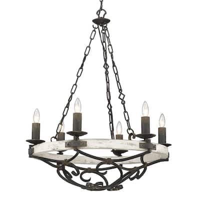 Golden Lighting Madera 34 5 In 9 Light Antique Black Iron Basket Chandelier 1821 Abi Cdw The Home Depot Golden Lighting Madera 34 5 In 9 Light, Black Metal Basket Chandelier