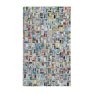 40 in. x 23 in. Paper Multi Colored Handmade Recycled Magazine Abstract Wall Decor