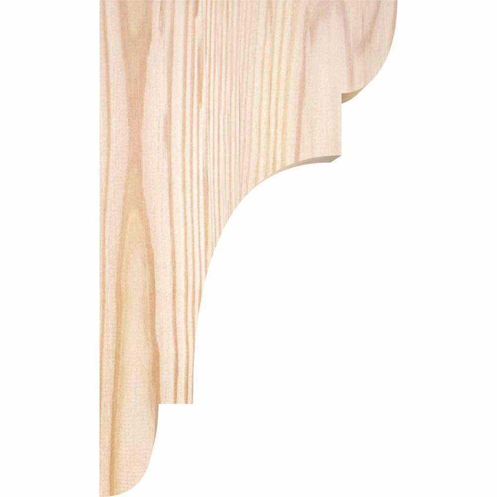 Douglas Fir Smooth Finish Rustic Corbel, 10" Height