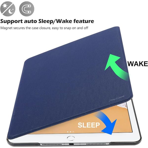 Lukyamzn 9.7 in. Smart Cover Slim Stand Protective Folio Case with
