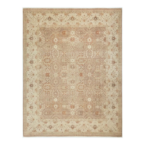 Mogul Beige 8 ft. x 10 ft. Oriental Wool Indoor Area Rug