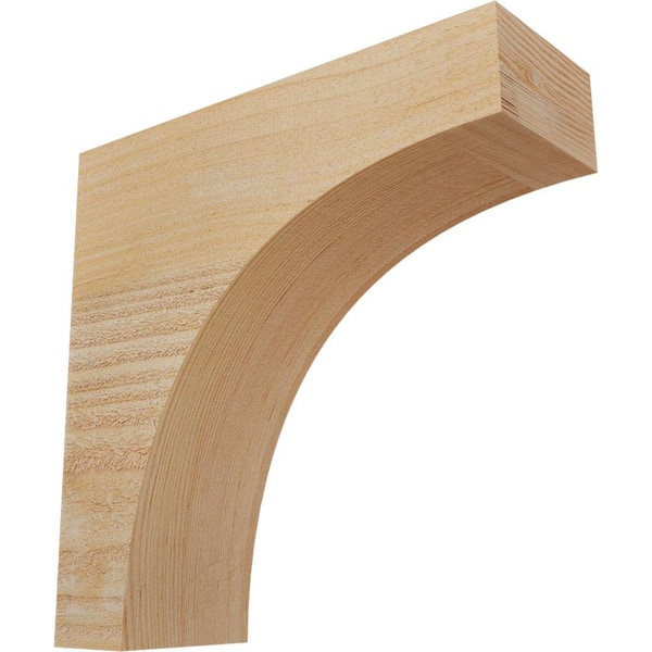 Ekena Millwork 4 in. x 12 in. x 12 in. Douglas Fir Huntington Rough Sawn Corbel