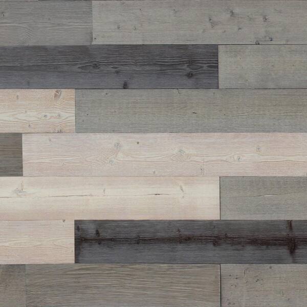 Unbranded Series 1 1/8 in. x 5 in. x 47 in. Barn Wood ShipLap Planks (20 sq. ft. per 12-Pack)
