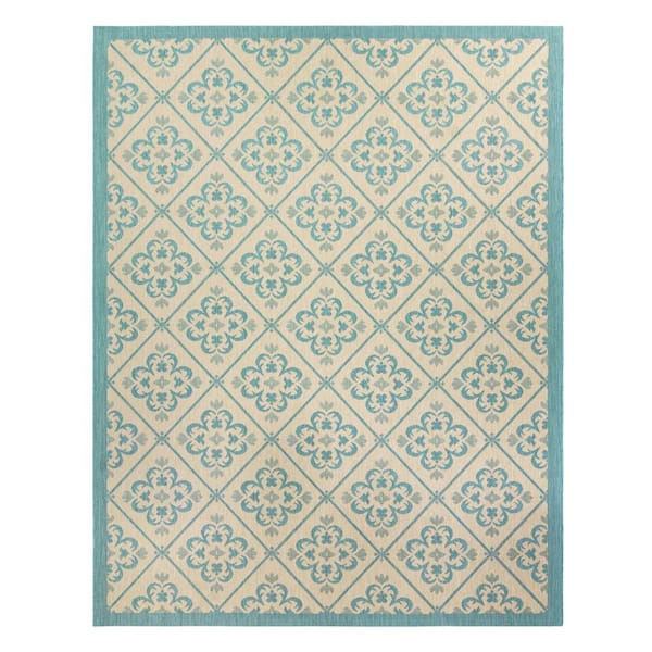 Gertmenian Paseo Bran Oasis 8 ft. x 10 ft. Trellis Indoor/Outdoor Area Rug