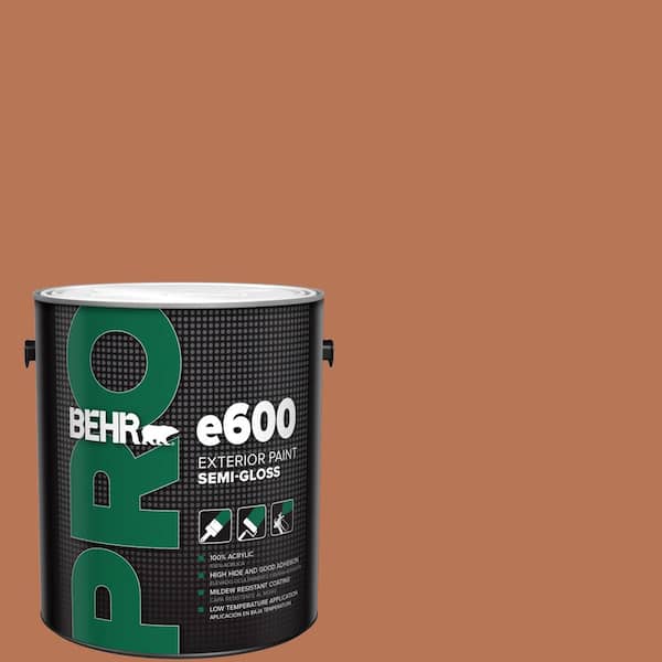 BEHR PRO 1 gal. #HDC-AC-06 Campfire Blaze Semi-Gloss Exterior Paint