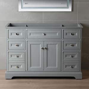 London 49 in.W x 22 in.D x 38 in.H Bathroom Vanity Cabinet Only without Top in Gray
