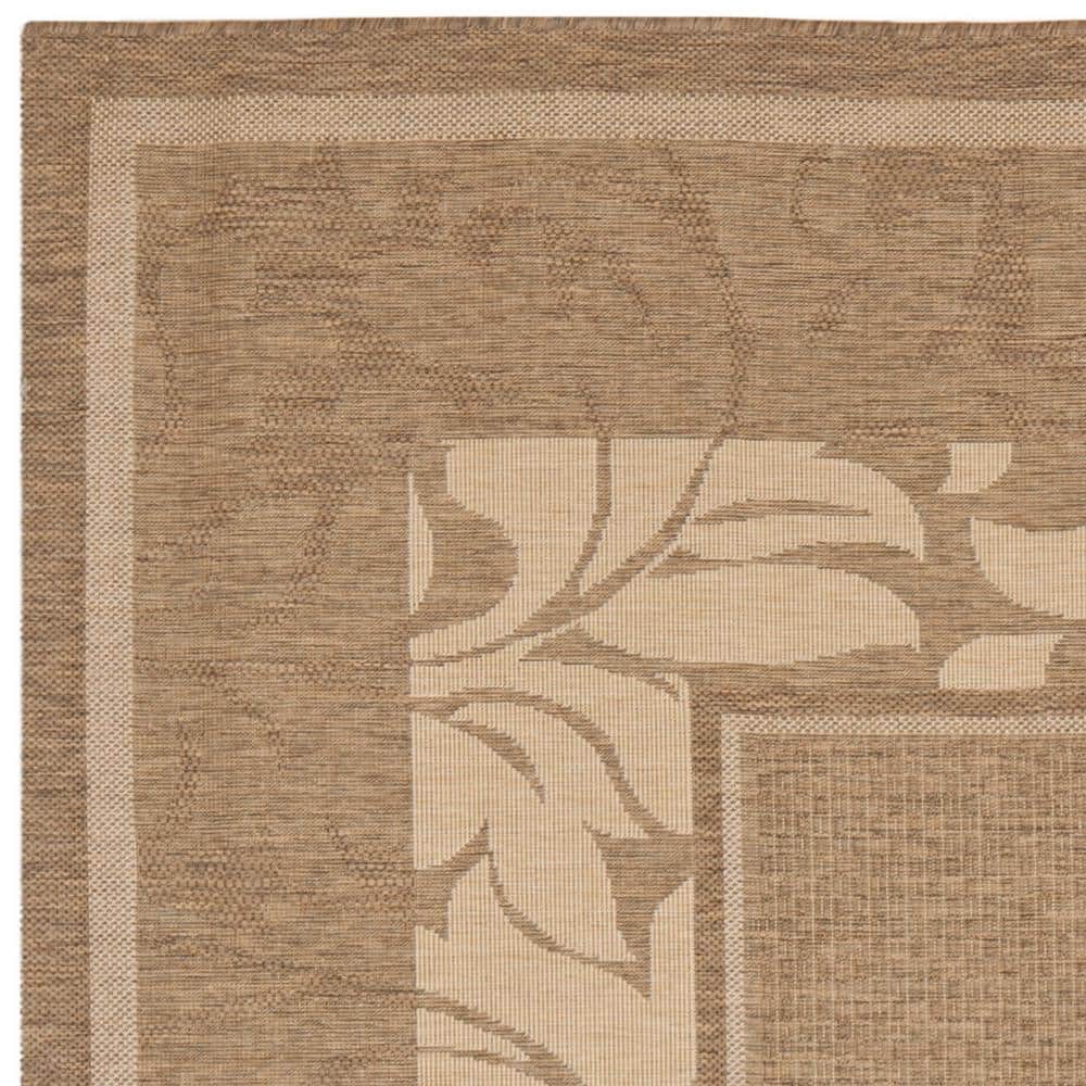Safavieh Courtyard 7' Square Brown/Natural Indoor/Outdoor Area Rug