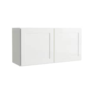 Courtland 36 in. W x 12 in. D x 18 in. H Assembled Shaker Wall Kitchen Cabinet in Polar White
