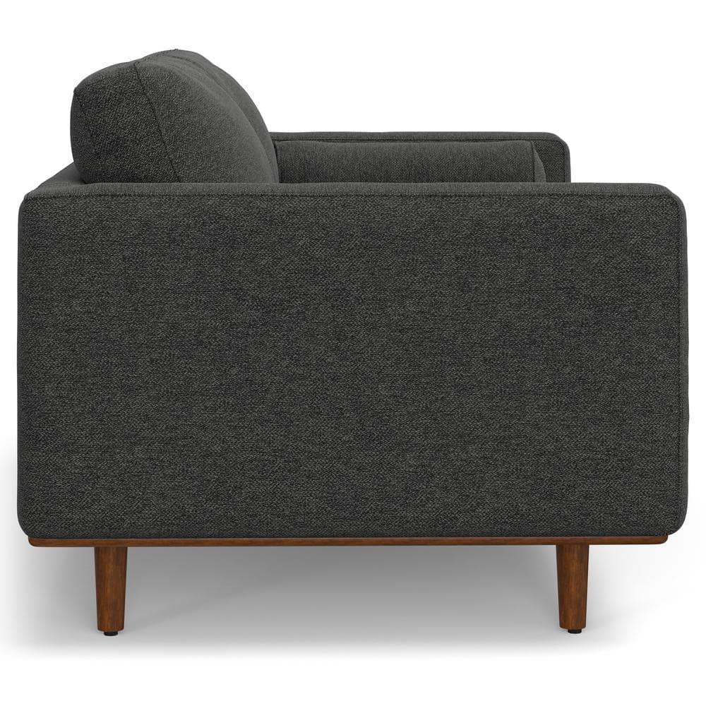 Morrison Charcoal Grey Fabric Mid-Century Modern Sofa with Removable Cushions