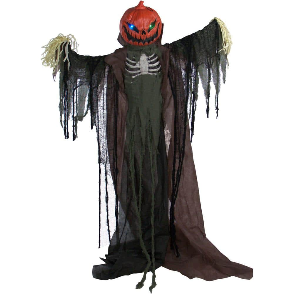 Haunted Hill Farm 80 in. Touch Activated Animatronic Scarecrow