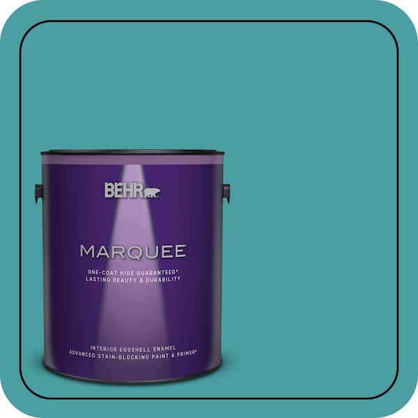 BEHR MARQUEE 1 gal. #M460-5 Aqua Fresco One-Coat Hide Eggshell Enamel Interior Paint & Primer