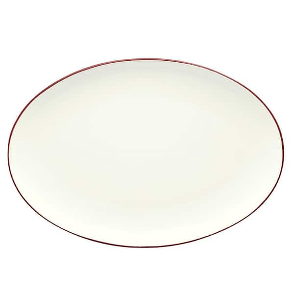 Colorwave Raspberry 16 in. (Cherry) Stoneware Oval Platter