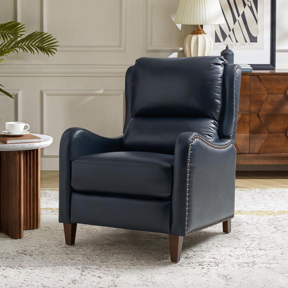 JAYDEN CREATION Hyde Modern Retro Cigar Genuine Leather Recliner