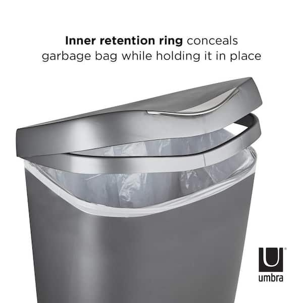 Umbra Brim 13 Gal. Plastic Touchless Waste Basket 084200-410