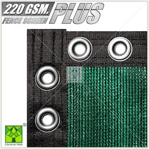 4 ft. x 50 ft. Heavy-Duty PLUS Green Privacy Fence Screen Mesh Fabric with Extra-Reinforced Grommets for Garden Fence
