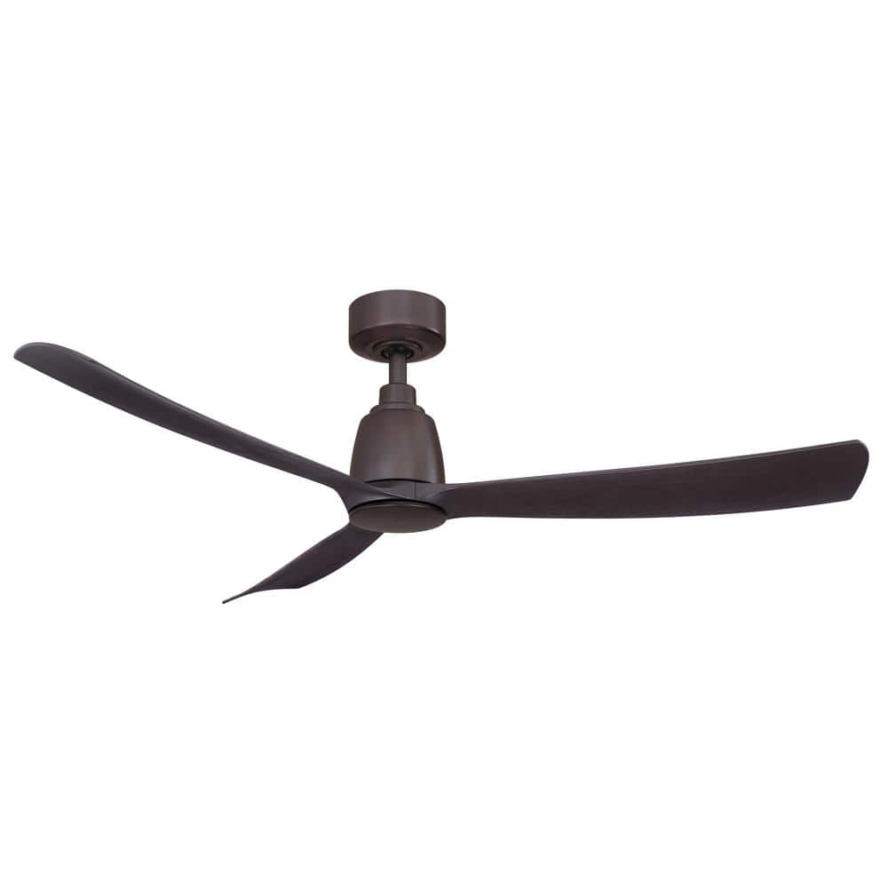52" Dark Bronze Ceiling Fan with Dark Walnut Blades and Remote
