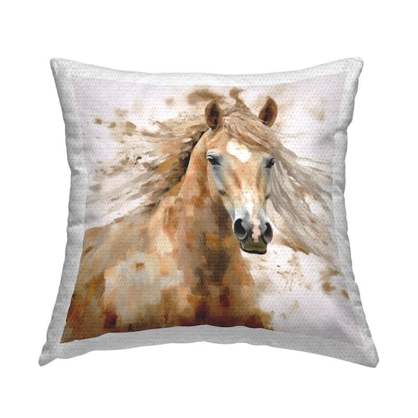 Stupell Industries Rustic Pattern Horse Outdoor Printed Throw Pillow by Irena Orlov