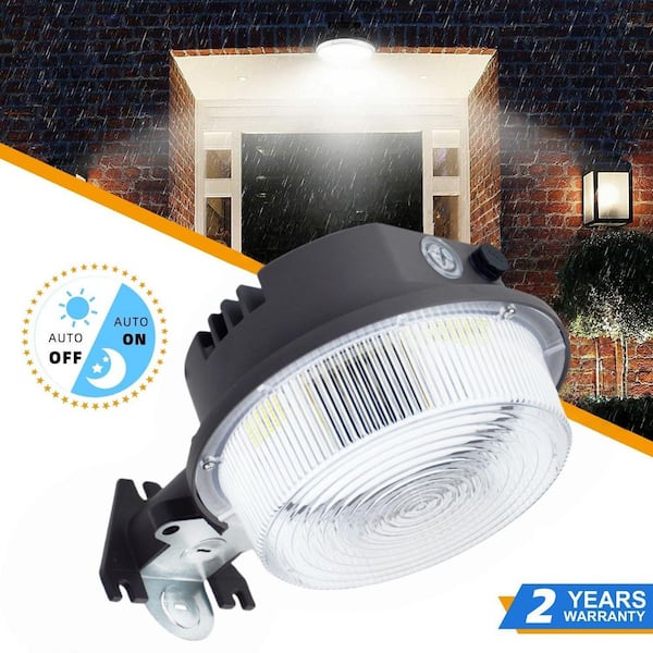 150-Watt Equivalent 120° Bronze Dusk to Dawn Commercial Integrated LED Wall Pack Light, 5000K White, 4000 Lumens