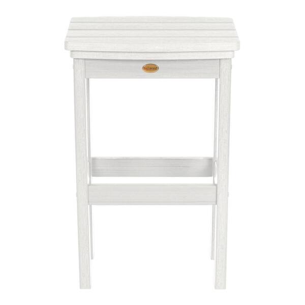 Highwood Lehigh White Recycled Plastic Outdoor Bar Stool ADCHRKS3WHE The Home Depot