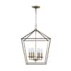 Home Decorators Weyburn high quality 6-Light Black and Faux Wood Caged Farmhouse Chandelier