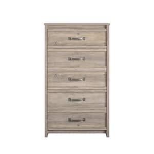Amherst 5-Drawer Gray Oak Dresser