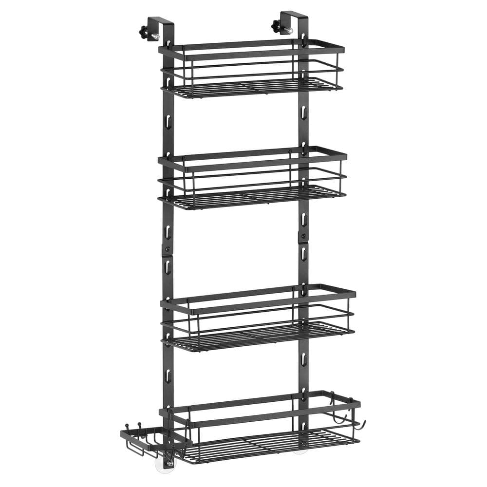 Oumilen Overthedoor Rust Resistant Shower Caddy 29.1 in. Black