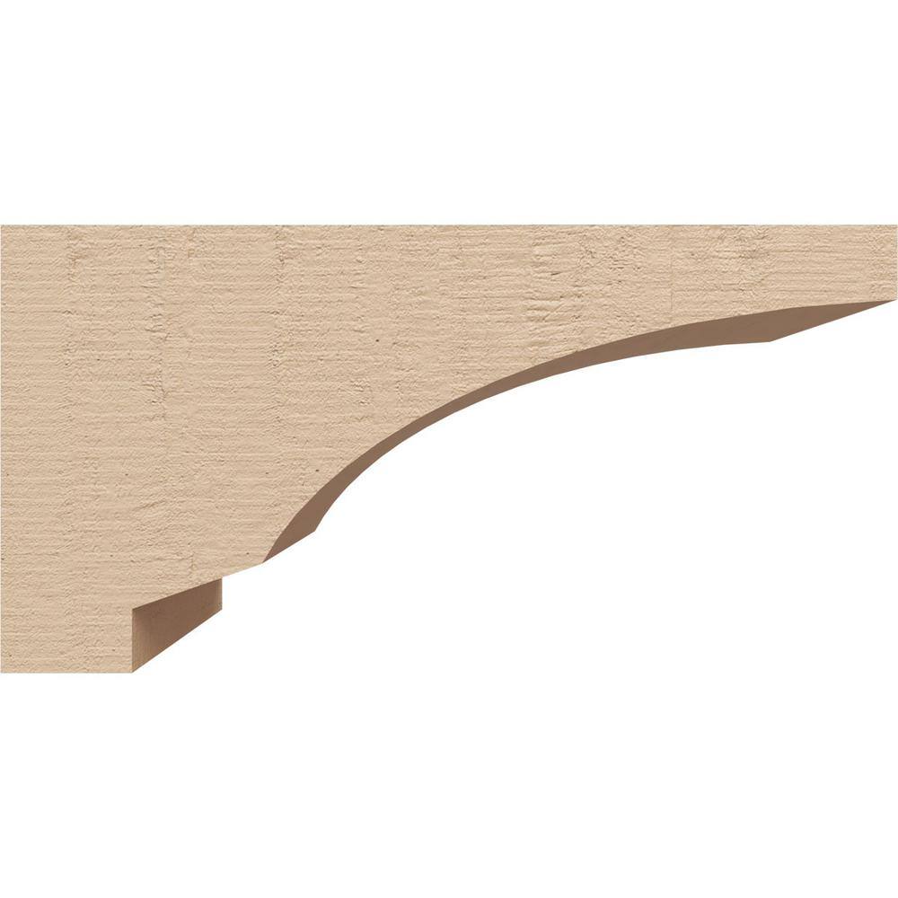 Primed Tan Faux Cedar Woodgrain Corbel, 4" x 4" x 8"