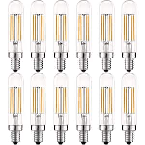 60-Watt Equivalent T6 T6.5 Dimmable Edison LED Light Bulbs UL Listed 2700K Warm White (12-Pack)