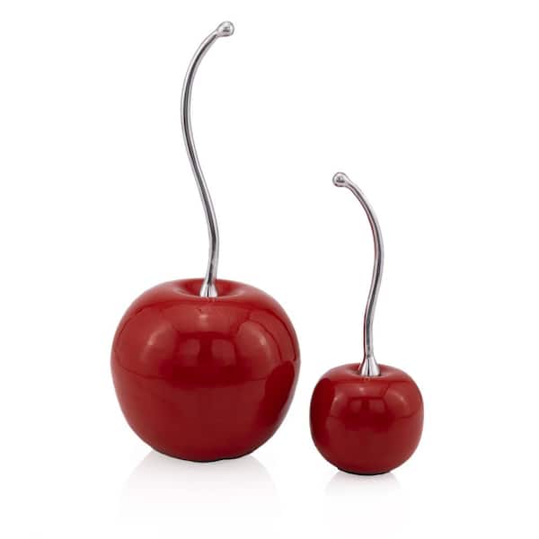 HomeRoots Metal Cherry Decorative Sculpture