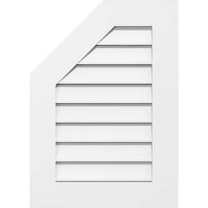22 in. x 28 in. Octagonal Surface Mount PVC Gable Vent: Functional with Standard Frame