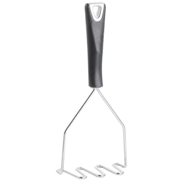 MARTHA STEWART Everyday Stainless Steel Masher Utensil in Grey