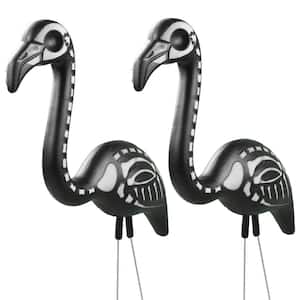 29 in. Zombie Yard Ornaments - Halloween Skeleton Flamingo Yard Ornaments with Yard Stakes - (Pack of 2)