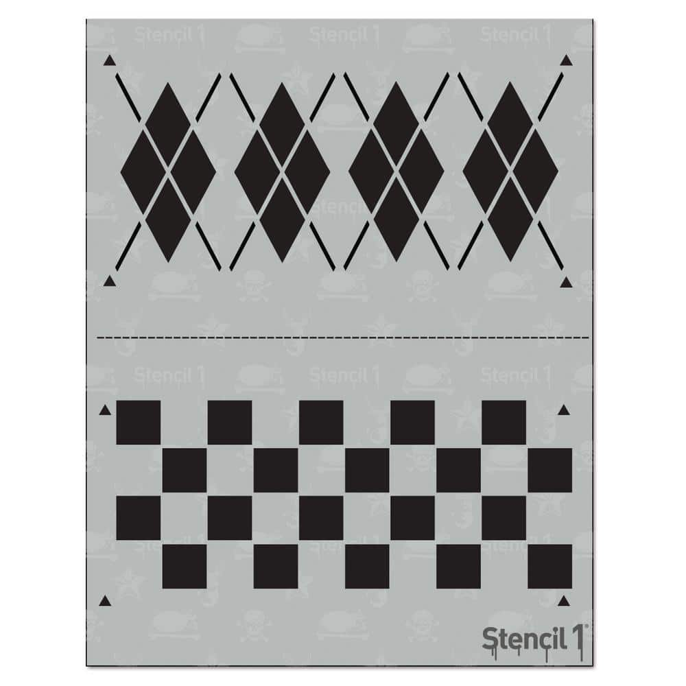 Stencil1 Argyle Medium Repeat Pattern Stencil S1pa40 The Home Depot 8607