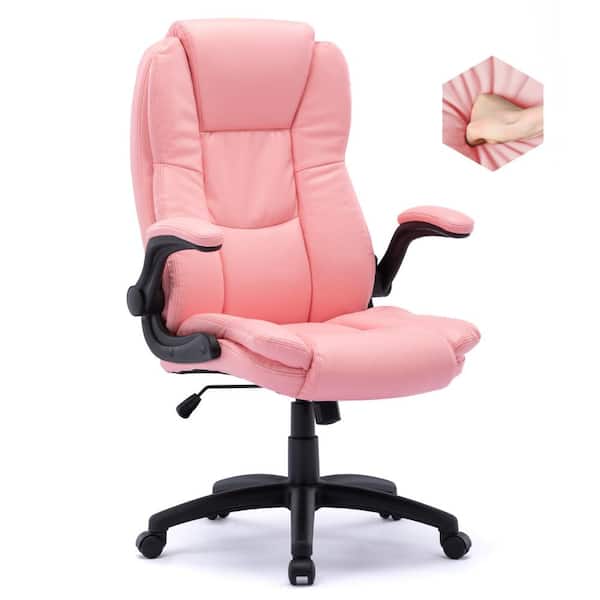 Oline Ergonomic Executive Office Rolling Home Desk Leather Chair W Armrests