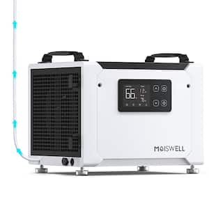 70 pt. 1,000 sq. ft. Bucketless Energy Star Most Efficient Commercial Dehumidifier with Pump for Crawlspace in White