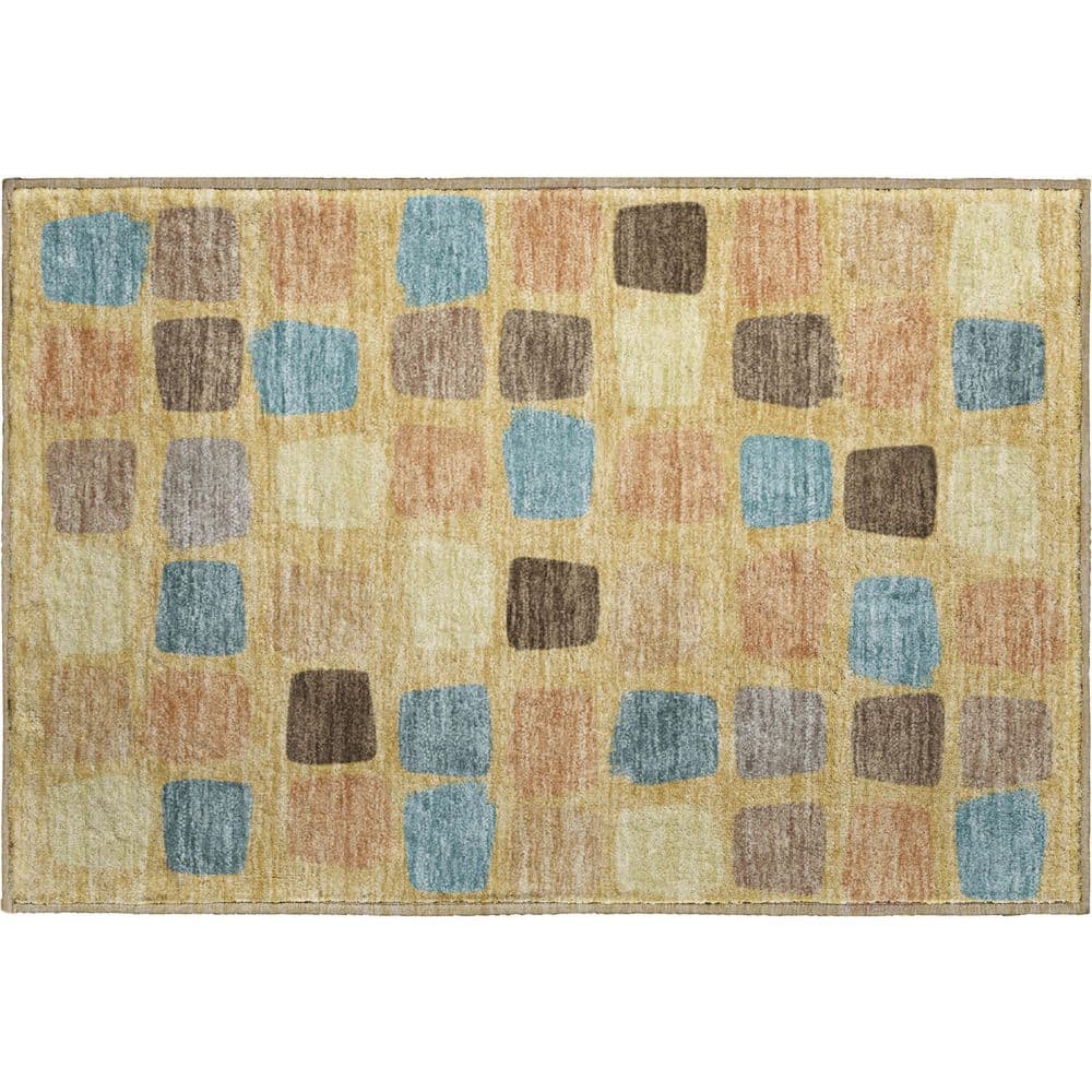 Mayfield Premium Machine Washable Abstract AMF2501 Gold 2 ft. x 3 ft. Accent Rug price history on PriceWatchPro