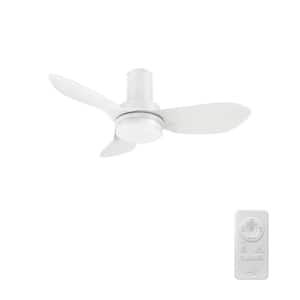 Daisy II 36 in. Dimmable LED Indoor White Smart Ceiling Fan with Light and Remote, Works with Alexa and Google Home
